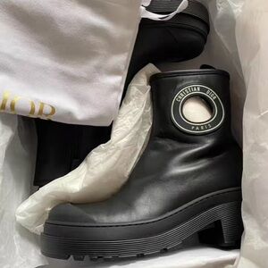 Dior Black Winter Boots with Logo Detail